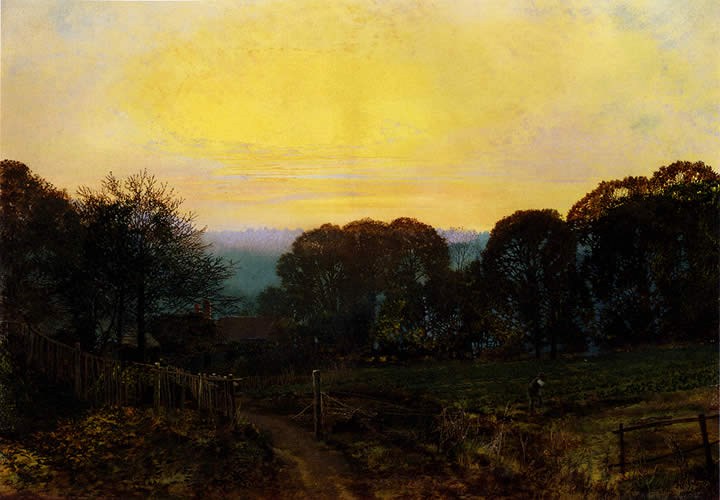 John Atkinson Grimshaw Twilight The Vegetable Garden